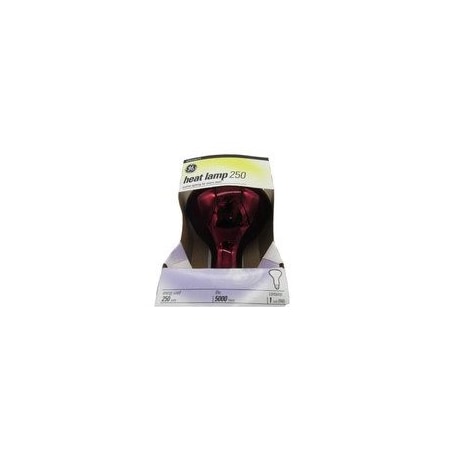 Ge 250W R40 Infrared Heat Lamp, Red 250R40/10-6PK