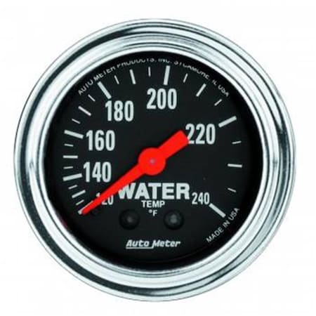 Auto Meter 2433 Traditional Chrome 2.06 in. Water Temperature Gauge -100-240 deg ATM2433