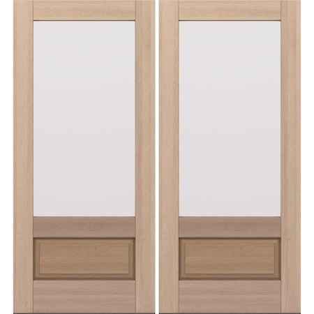 Doornmore G7501, 74.5" x 82" ( 2x36" Door) Left Hand, Mahogany 3/4 Lite Exterior Door G7501-SW-3680_2_LI