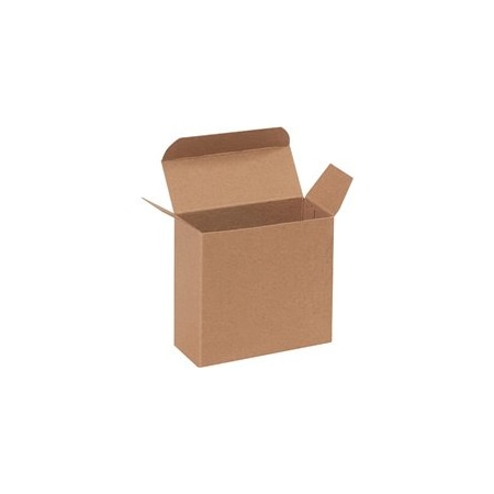 Bubblefast 500-4 x 1 5/8 x 4'' Kraft Reverse Tuck Folding Cartons, 500PK BFRTC38