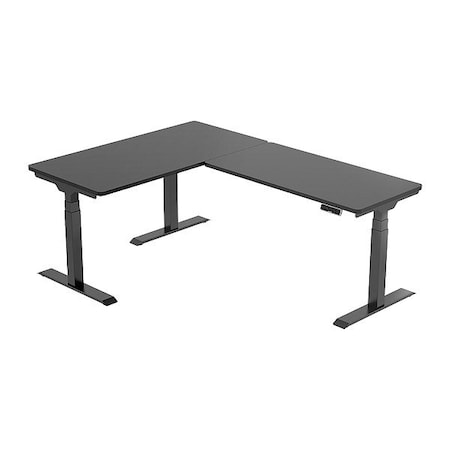 Flexispot Adj. Standing Desk, Black, 330 lb Cap. E7LB557624BLK