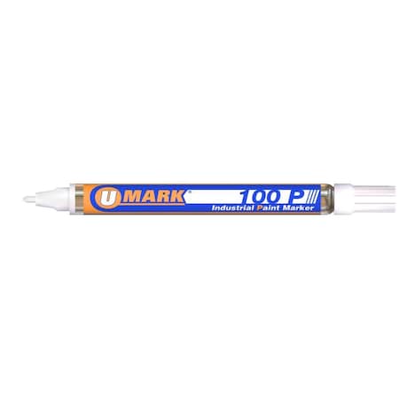 U-Mark U-Mark UMARK10205FL 100P Fine Line Paint Marker; White UMARK10205FL