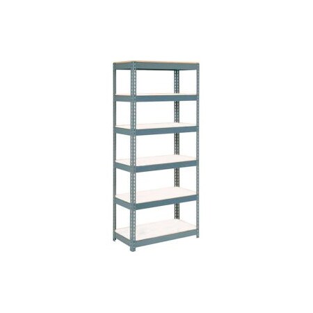 Global Equipment Extra Heavy Duty Shelving 48Wx12Dx96H 6 Shelves 1500 lbs. Cap. Per Shelf GRY 236776GY