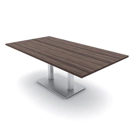 Skutchi Designs Rectangle Conference Table With Power Unit, 48 in W, 84 in L, Brown HAR-REC-48X84-DOU-H3041-NA