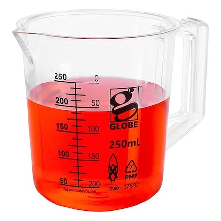 Zoro Select Beaker, Plastic, Colorless 3656-250