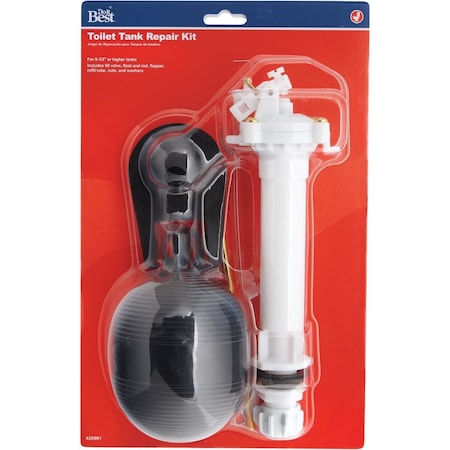 Do It Best 8-1/2'' Plastic Anti-Siphon Tank Repair Kit Flush Lever not Included DIB830-4