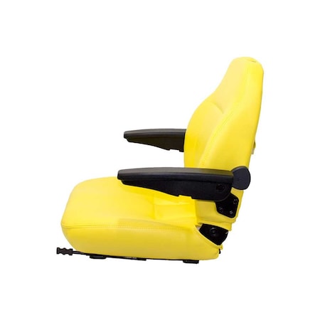 Uni Pro 441 Seat Top Assembly With Armrests Yellow Vinyl 8209