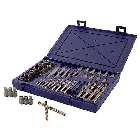 Irwin Extractor/Drill Set, HSS, Cobalt, 48 Pcs 3101010