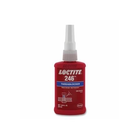 Loctite 246, Threadlocker, Medium Strength/High Temperature, 50 mL, 1/4 in to 3/4 in Thread, Blue 442-234172