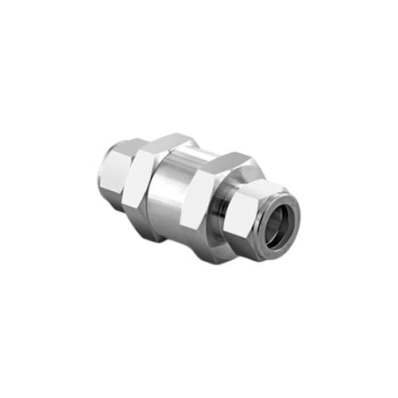 Ham-Let Check Valve, Poppet, Inline, Let-Lok H-400HP-SS-L-1/8"-25 PSI