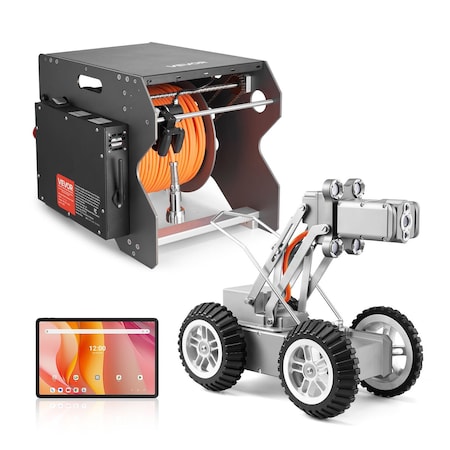 Vevor Sewer Pipe Inspection Robot 394FT Plumbing Crawler with Front/Rear Camera WR030-120