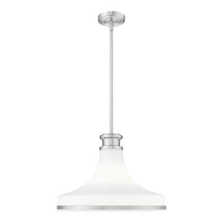 Z-Lite Reznor Brushed Nickel 1 Light Pendant 831P18-BN