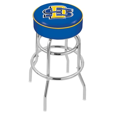 Holland Bar Stool Co 25" South Dakota State Cushion Seat, 2-Ring Chrome Swivel Bar Stool L7C125SDakSt