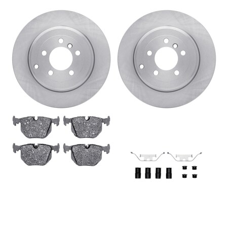 Dynamic Friction Co DFC Rotors with EURO 5000 Ceramic Brake Pads includes Hardware 6612-11019