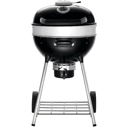 Napoleon Professional 22 Charcoal Kettle Grill, 360 sq-in Primary Cooking Surface, Black, Steel Body PRO22K-LEG-3