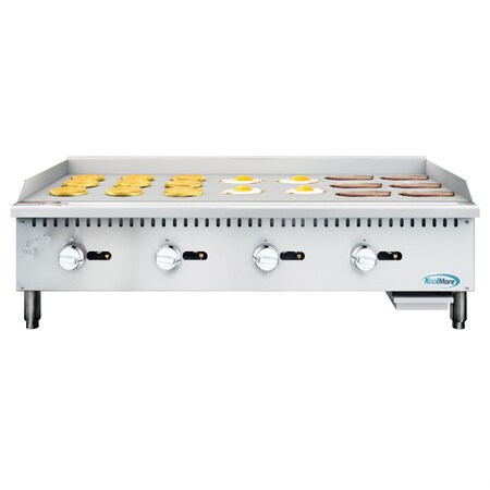 Koolmore 48 in. Natural Gas 4-Burner Griddle with 120,000 BTUs in Stainless-Steel KM-GG4-48M KM-GG4-48M