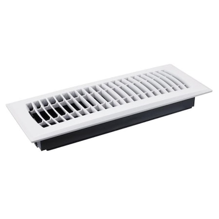Truaire C160MWP04X10 Plastic Floor Register  White - 10 x 4 in. 4353678