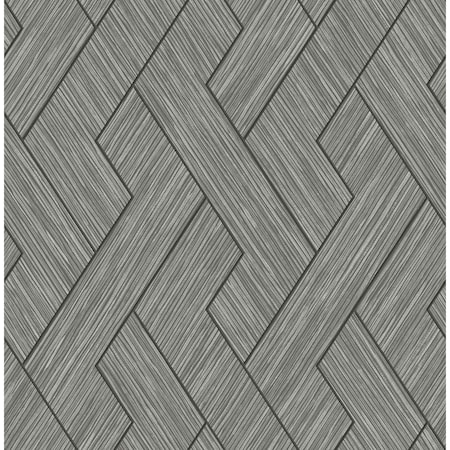 Advantage Ember Grey Geometric Basketweave Wallpaper 4125-26729