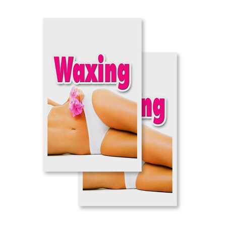 Signmission Waxing, Vinyl Decals Only 24 Inch x 36 Inch, Vinyl Decal, 2PK DSB-2436-2PACK-Waxing