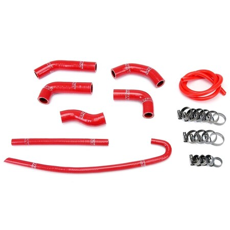 Hps Performance High Temp Reinforced Silicone Radiator Coolant Hose Kit, Red, 57-1377-RED