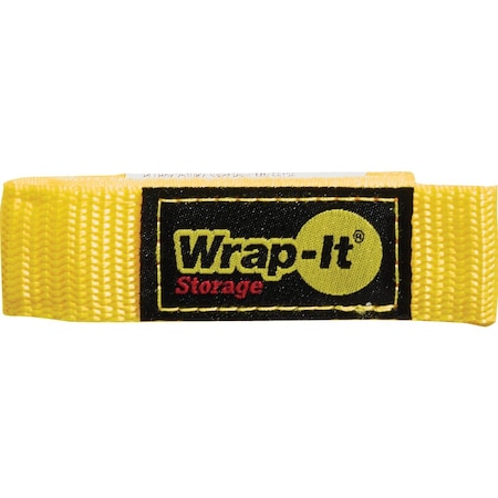 Wrap-It Quick-Straps 12'' Yellow Weatherproof Hook & Loop Strap 100-BS-12YE