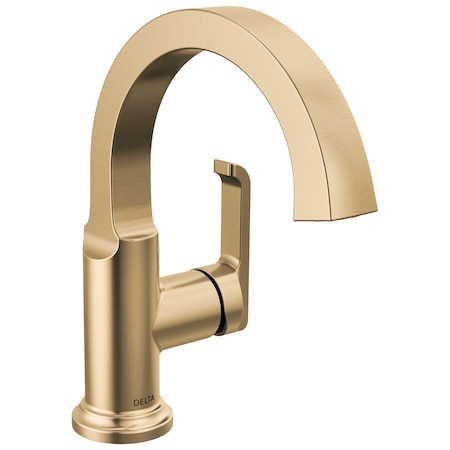 Delta Tetra Single Handle Bathroom Faucet In Lumicoat Champagne Bronze 588SH-CZ-PR-DST