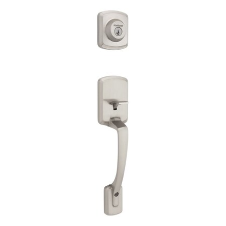 Kwikset Henley Single Cylinder Exterior Handleset SmartKey with RCAL Latch and Dual RCS and 5303 Full Lip 687HYHLIP-15S.DS