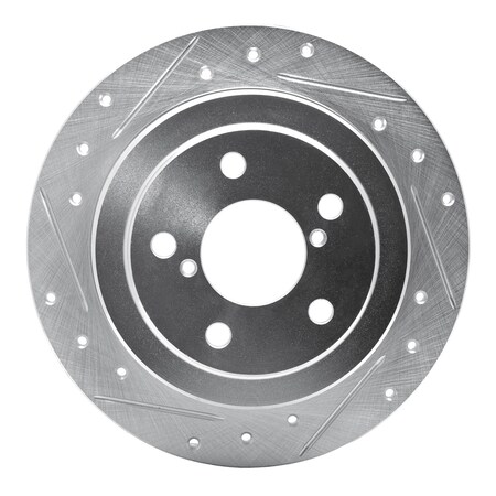 Dynamic Friction Co DFC Brake Rotor - Drilled and Slotted - Silver 631-13008L