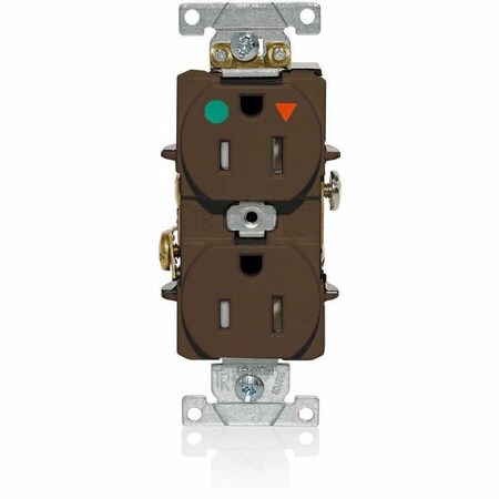 Leviton IG Dup Rec 15A 125V TR/HG Blue T8200-IGB
