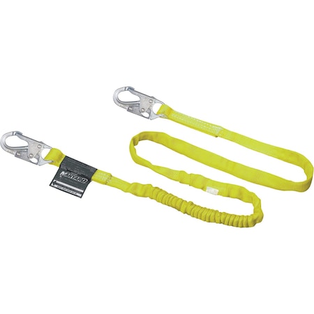 Miller Single Leg Stretchable Tublar Shock-Absorbing Lanyard with Locking Snap Hooks 216WLS-Z7/6FTYL