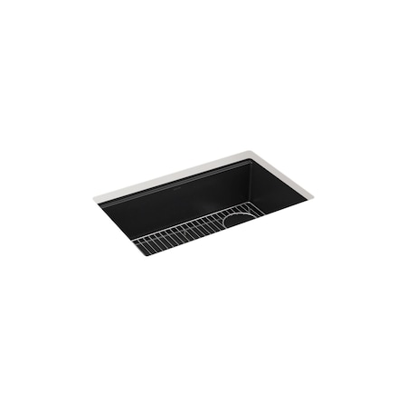 Kohler Billings 29 undermount single-bowl kitchen sink Matte Black 33712-CM1