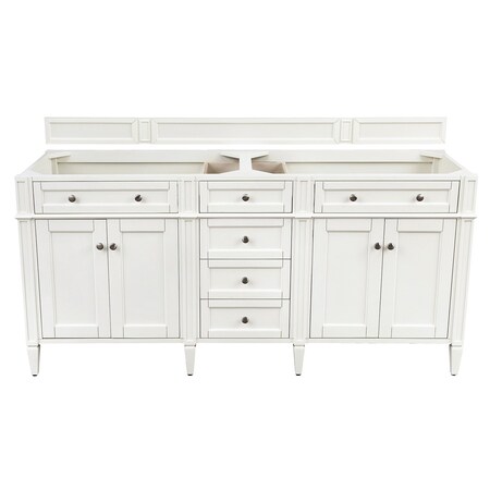 James Martin Vanities Vanity, without top, Bright White, 71.8 in W x 22.9 in D, 655-V72-M-BW