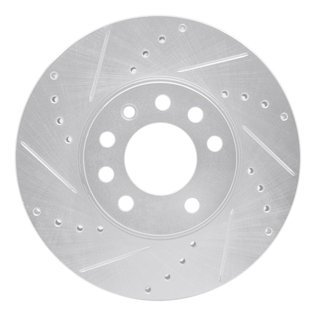 Dynamic Friction Co DFC Brake Rotor - Drilled and Slotted - Silver 631-65015L