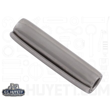 Huyett Coiled Spring Pin, Standard Duty, 420 Stainless Steel, 0.188 in Dia x 0.750 in Length SPCSP-187-0750