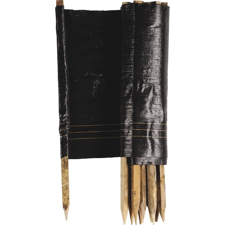 Tenax 3 ' H.x100 ' L. Preassembled Black Woven Geotextile Silt Fence 31900700