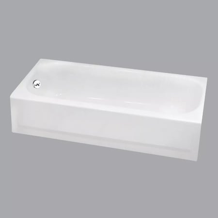 Bootz Aloha 60''Lx30'' Wx14-1/4''D Porcelain Enamel Alcove Left Drain Bathtub in Wht 011-3365-00