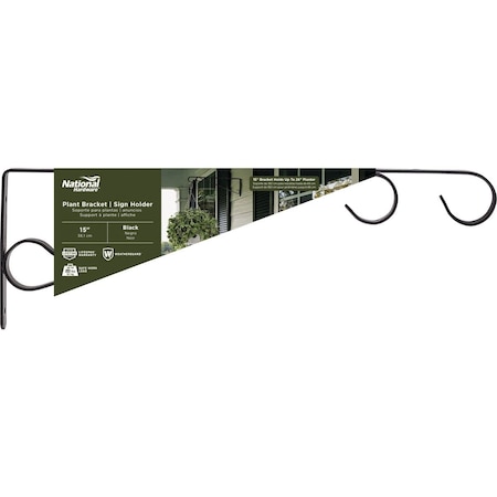 National Hardware 15'' Black Steel Hanging Plant Bracket N274-621