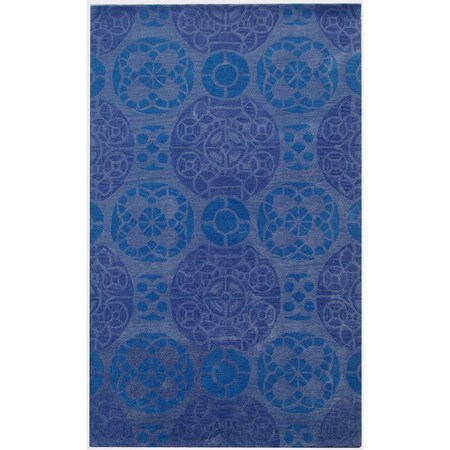 Safavieh 8 x 10 ft. Large Rectangle Contemporary Wyndham Blue Hand Tufted Rug WYD376E-8