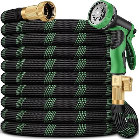 Wrightmaster 50 ft. Standard Garden Hose Set with 7 Function Spray Nozzle and Reinforced design ZROHYSG043