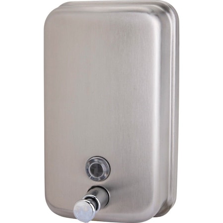 Genuine Joe Liquid/Lotion Soap Dispenser - Manual - 31.50 oz - Stainless Steel - 1 Each GJO02201