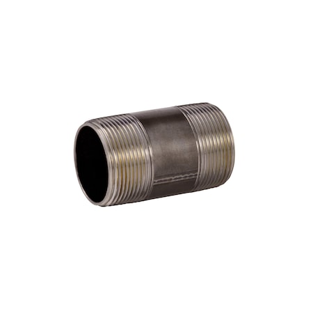 Zoro Select 1-1/2" x 3" Black Pipe Nipple Sch 40 PK25 10E670