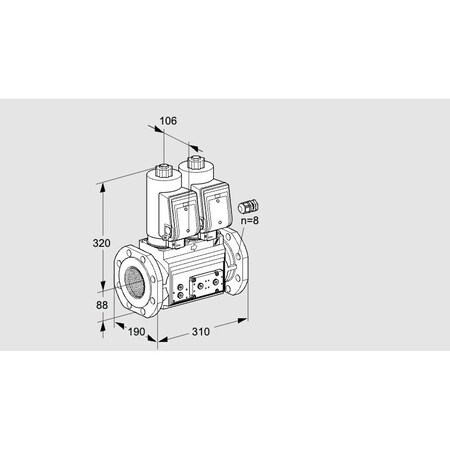 Honeywell Kromschroder VLV, DBL SOLND, 80MM ISO FLG, VCS780F05NNW KS88203628