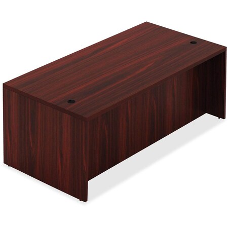 Lorell Wood Desk - 66.1" x 29.5" x 30" Desk - Mahogany - Chateau Series 34302