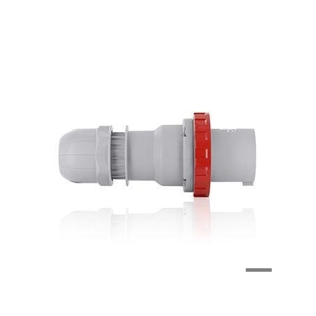 Leviton Pin & Sleeve Plug, 125 A, 346/415V AC, Single Phase, 4 Pole, IEC Grounding, Red, NEMA Not Applicable W4125-P6