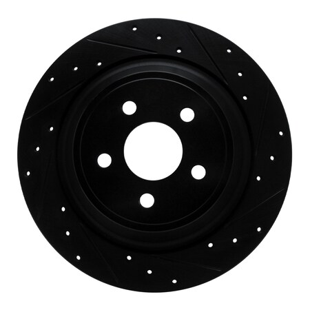Dynamic Friction Co DFC Brake Rotor - Drilled and Slotted - Black 633-55005R
