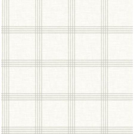 Chesapeake Twain Light Grey Plaid Wallpaper 4134-26994