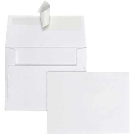 Quality Park Greeting Card/Invitation Envelope, #5-1/2, 4-3/8" x 5-3/4", White, 100/Box 10740