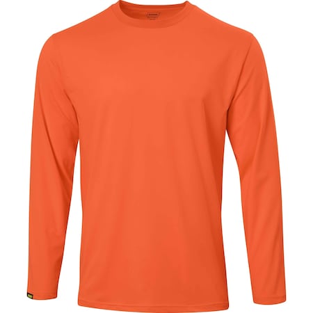 Ironwear Elastex Breathable Long Sleeve Active Crew Neck Shirt, Orange, 3X-Large 7140-O-3XL
