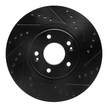 Dynamic Friction Co DFC Brake Rotor - Drilled and Slotted - Black 633-21030R