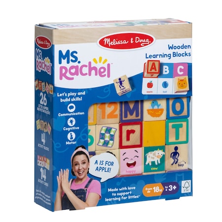Melissa & Doug Ms. Rachel Blocks + Activity Cards 51062